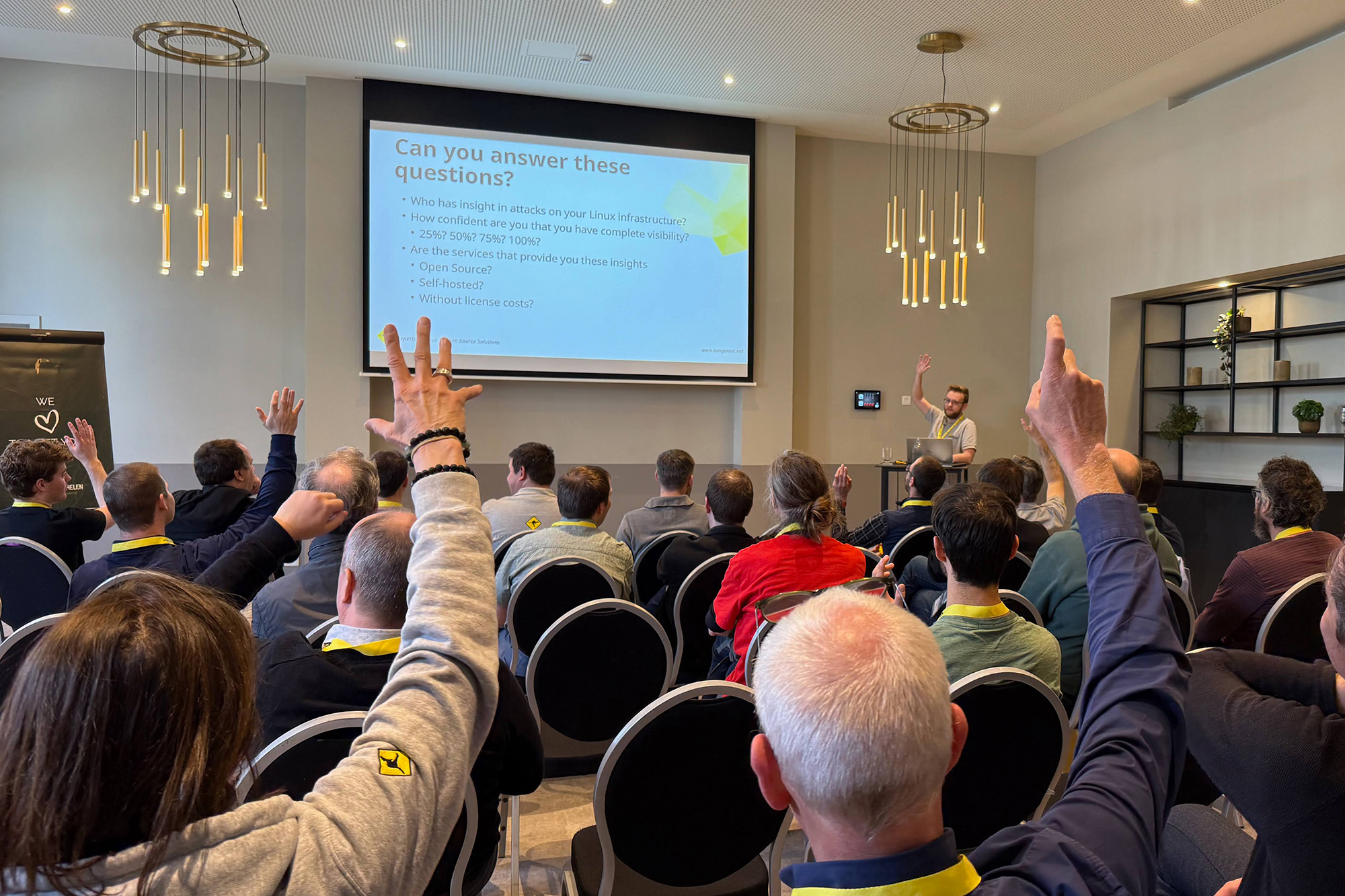 Kangaroot engineers giving a workshop