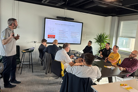 Kangaroot engineers giving a workshop